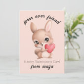 かわいいウサギ教室バレンタインカード シーズンカード (スタンド正面)