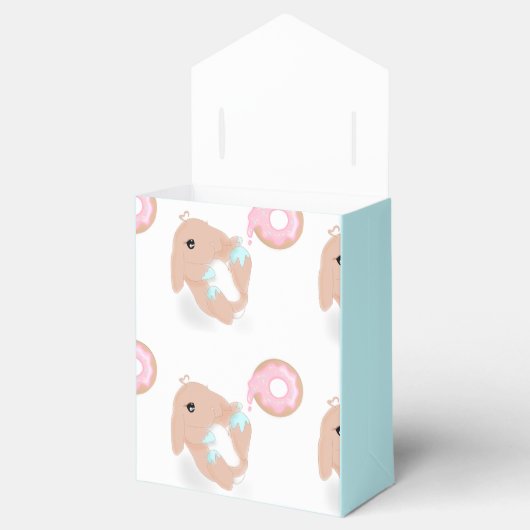 かわいいウサギ漫画バニーガールズバースデーパーティー フェイバーボックス (オープン)