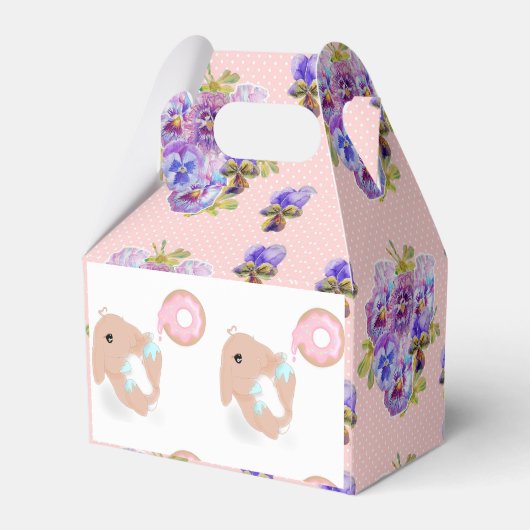 かわいいウサギ漫画バニーガールズバースデーパーティーFav フェイバーボックス (裏面サイド)