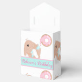 かわいいウサギ漫画ピンクの女の子の誕生日パーティー フェイバーボックス (オープン)