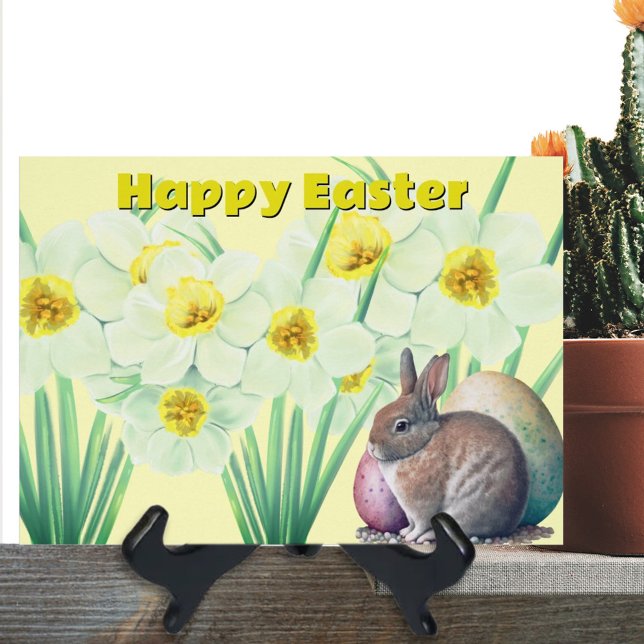 かわいいウサギ白い水の色の水仙の花 (クリエイターアップロード済み)