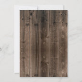 かわいいウサギ素朴冬の森の赤ちゃんシャワー 招待状 (裏面)