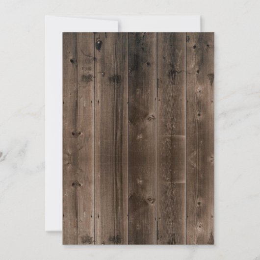 かわいいウサギ素朴冬の森の赤ちゃんシャワー 招待状 (裏面)