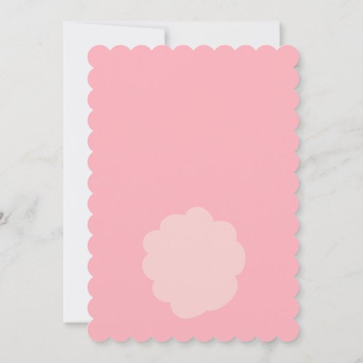 かわいいウサギ耳ピンクのイースターブランチの卵狩り 招待状 (裏面)