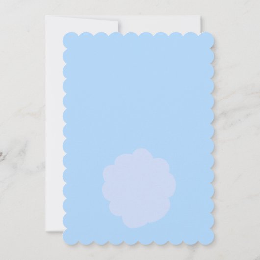 かわいいウサギ耳ブルーイースターブランチの卵狩り 招待状 (裏面)