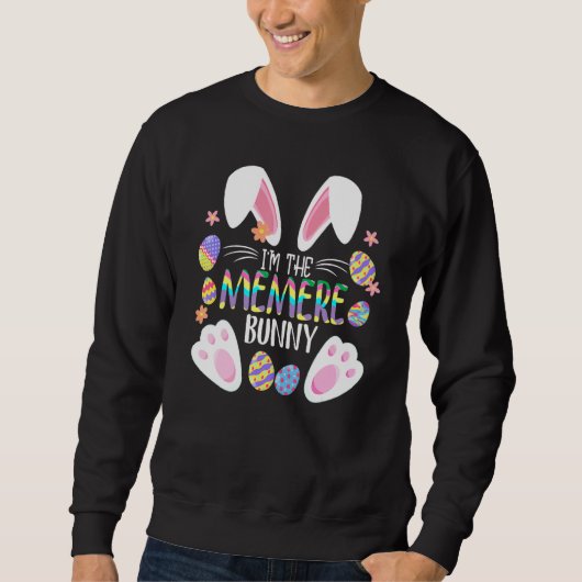 かわいいウサギ耳I'm the Memere Bunny Matching Eas スウェットシャツ (正面)