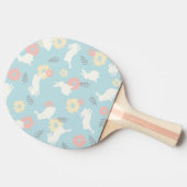 かわいいウサギ花柄 卓球ラケット (横)