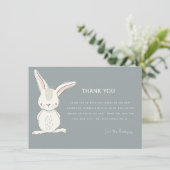 かわいいウサギ赤ちゃんシャワーありがとう 招待状 (スタンド正面)