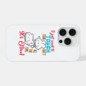 かわいいウサギ あなたの後ろを触りたいだけなのよ iPhoneケース (裏面横)