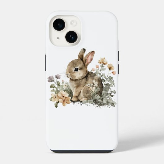 かわいいウサギ ウサギ  iPhoneケース (裏面)