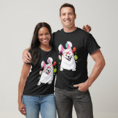 かわいいウサギ エスキモー 犬の顔 イースターエッグ イースターの日 Tシャツ (ユニセックス)