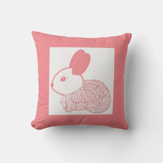かわいいウサギ クッション (正面)