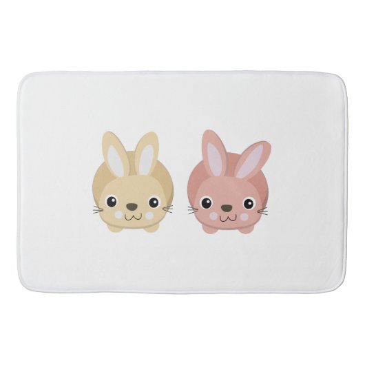 かわいいウサギ バスマット (正面)
