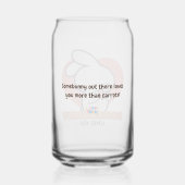 かわいいウサギ：バニーの中には君が大好き ガラス缶 (裏面)