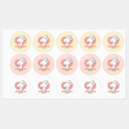 かわいいウサギ：バニーの中には君が大好き ラベル