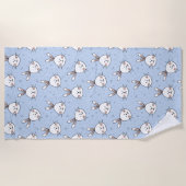 かわいいウサギ ビーチタオル (正面)