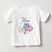 かわいいウサギ ベビーTシャツ (正面)