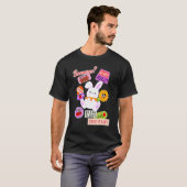 かわいいウサギ リラックス クール Tシャツ (正面フル)