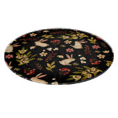 かわいいウサギ:水彩手描き模様 カッティングボード (角)