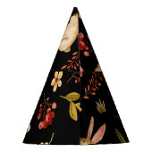 かわいいウサギ：水彩手描き模様 パーティーハット (裏面)