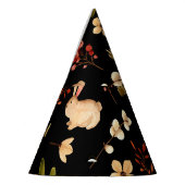 かわいいウサギ：水彩手描き模様 パーティーハット (左)