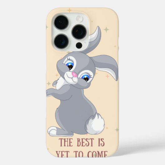 'かわいいウサギ' 激励 iPhone 16 Pro カバー (裏面)