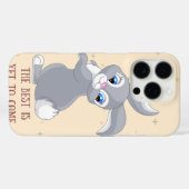'かわいいウサギ' 激励 iPhone 16 Pro カバー (裏面 (横))