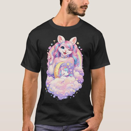 かわいいウサギ Tシャツ (正面)