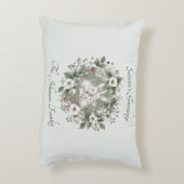 かわいいウサギinフローラ冬リース アクセントクッション (裏面(縦))