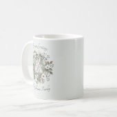 かわいいウサギinフローラ冬リース コーヒーマグカップ (正面左)