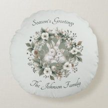 かわいいウサギinフローラ冬リース