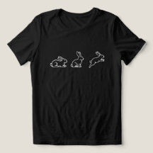 かわいいウサギTシャツ、シンプルなウサギの服、バニー