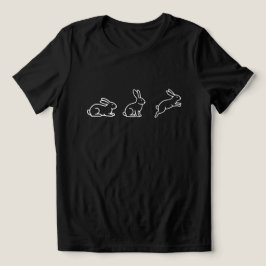 かわいいウサギTシャツ、シンプルなウサギの服、バニー トライブレンドTシャツ