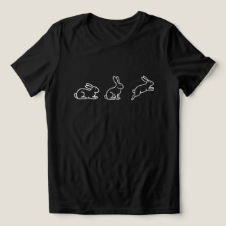 かわいいウサギTシャツ、シンプルなウサギの服、バニー トライブレンドTシャツ