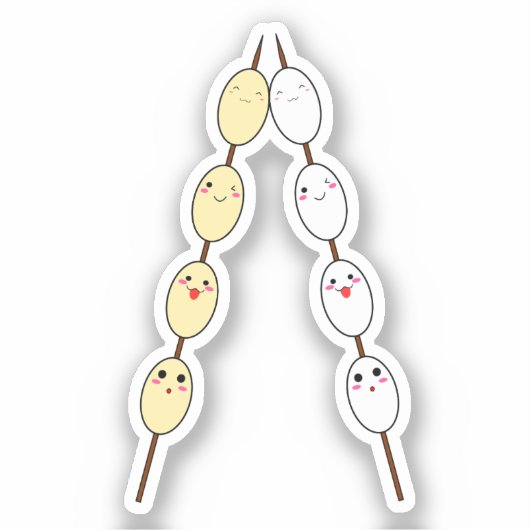 かわいいウズラの卵のビニールステッカー シール (正面)