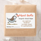 かわいいウズラの卵の漫画イラストレーション卵カートン ラベル (インサイチュ)