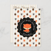 かわいいウッドランズアニマルキツネベビーシャワー招待状 招待状 (正面/裏面)