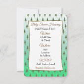 かわいいウッドランズアニマルキツネベビーシャワー招待状 招待状 (裏面)