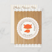 かわいいウッドランズアニマルキツネベビーシャワー招待状 招待状 (正面/裏面)