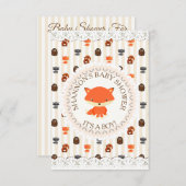 かわいいウッドランズアニマルキツネベビーシャワー招待状 招待状 (正面/裏面)