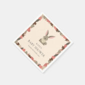 かわいいウッドランドうさぎ赤ちゃんシャワー/散水 スタンダードカクテルナプキン (角)