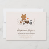 かわいいウッドランドの動物たちの通販で赤ちゃんシャワー 招待状 (裏面)