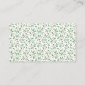 かわいいウッドランドの動物の本でシャワー エンクロージャーカード (裏面)