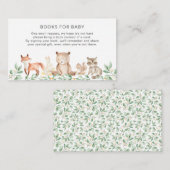 かわいいウッドランドの動物の本でシャワー エンクロージャーカード (正面/裏面)