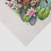 かわいいウッドランドの動物はビーバーを切り離す 薄葉紙 (詳細)