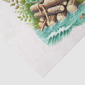 かわいいウッドランドの動物はビーバーを切り離す 薄葉紙 (詳細)