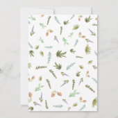 かわいいウッドランドの動物男女兼用の赤ちゃんシャワー サンキューカード (裏面)