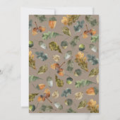 かわいいウッドランドの動物男女兼用の赤ちゃんシャワー サンキューカード (裏面)