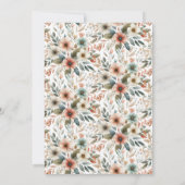 かわいいウッドランドの動物男女兼用の赤ちゃんシャワー 招待状 (裏面)