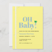 かわいいウッドランドの森男女兼用の赤ちゃんシャワー 招待状 (裏面)